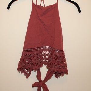 American Eagle Crochet Halter Top